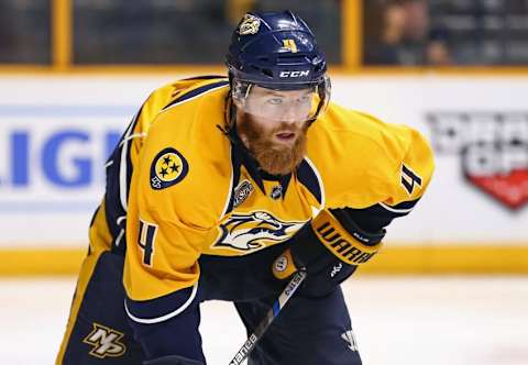 Nashville Predators defenseman Ryan Ellis (4). Mandatory Credit: Aaron Doster-USA TODAY Sports