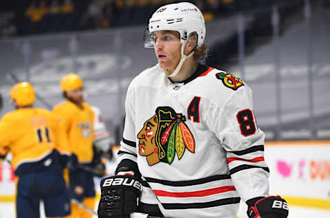 Chicago Blackhawks right wing Patrick Kane (88). Mandatory Credit: Christopher Hanewinckel-USA TODAY Sports