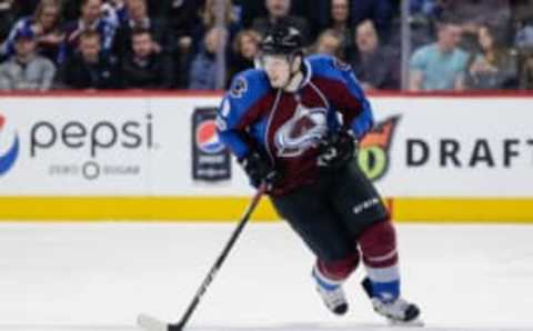 Colorado Avalanche center Matt Duchene (9) controls the Colorado home Jersey (Isaiah J. Downing-USA TODAY Sports)