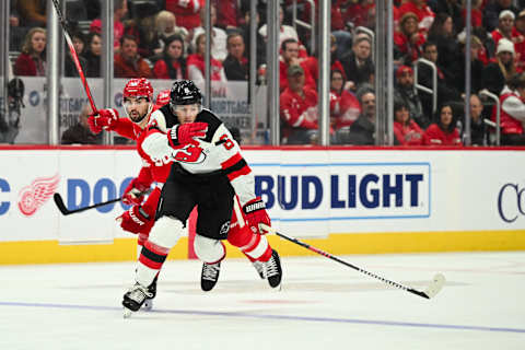 New Jersey Devils defenseman John Marino (6): Tim Fuller-USA TODAY Sports