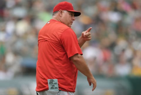 OAKLAND, CA – SEPTEMBER 04: Manager Mike Scioscia