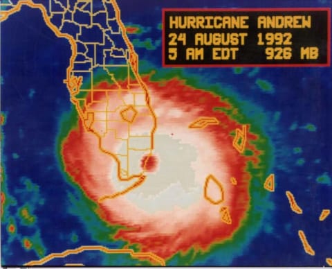 Hurricane Andrew was a Category 5 hurricane when it made landfall in Homestead, Florida.