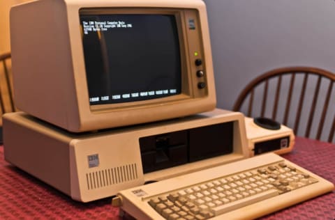 An old IBM personal computer.