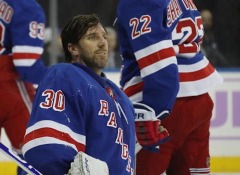 Henrik Lundqvist #30 of the New York Rangers . (Photo by Bruce Bennett/Getty Images)