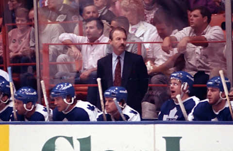 Head coach Tom Watt of the Toronto Maple Leafs (Photo by Graig Abel/Getty Images)