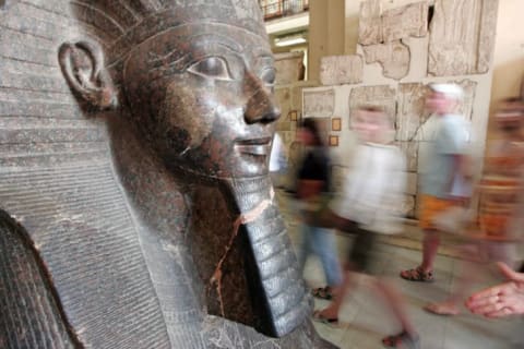 A statue of Queen Hatshepsut at the Egyptian Museum in Cairo.