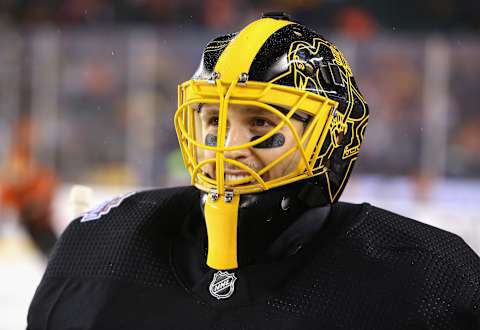 PHILADELPHIA, PA – FEBRUARY 23: Goaltender Casey DeSmith #1 of the Pittsburgh Penguins is seen during warm up prior to the 2019 Coors Light NHL Stadium Series game between the Pittsburgh Penguins and the Philadelphia Flyers at Lincoln Financial Field on February 23, 2019 in Philadelphia, Pennsylvania. (Photo by Andre Ringuette/NHLI via Getty Images)