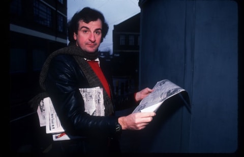 Author Douglas Adams poses for a picture in 1985.