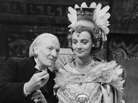 William Hartnell and Jacqueline Hill in a 1964 episode of Doctor Who.