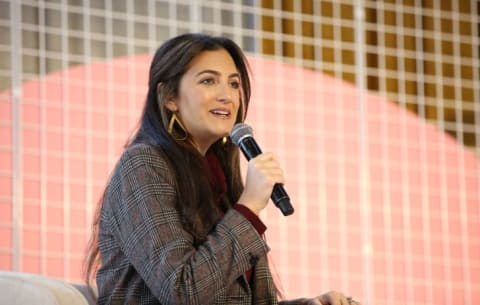 Jennifer Hyman of Rent the Runway speaks onstage at Girlboss Rally NYC 2018