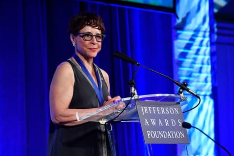 Sheila Johnson speaks on stage at The Jefferson Awards Foundation 2017 DC National Ceremony