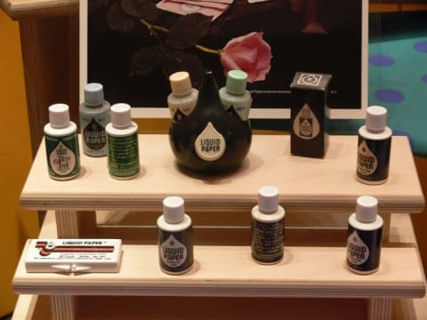 Liquid Paper products on display at the Women's Museum