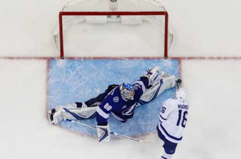 TAMPA, FL – FEBRUARY 26: Goalie Andrei Vasilevskiy