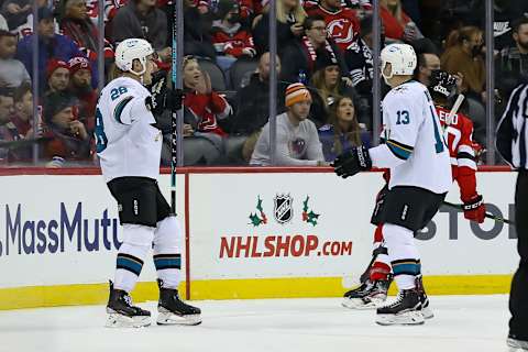 San Jose Sharks right wing Timo Meier (28): Tom Horak-USA TODAY Sports