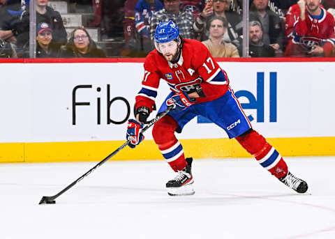 Mar 9, 2023; Montreal, Quebec, CAN; Montreal Canadiens right wing Josh Anderson. Mandatory Credit: David Kirouac-USA TODAY Sports