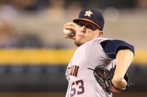 Giles Found His Way to the Ninth Inning for Houston. Photo by Charles LeClaire – USA TODAY Sports.