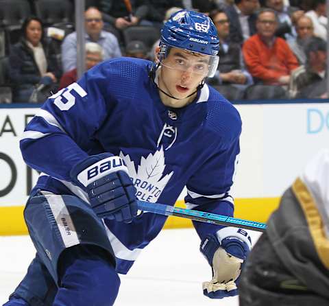 TORONTO, ON – NOVEMBER 7: Ilya Mikheyev #65 of the Toronto Maple Leafs  (Photo by Claus Andersen/Getty Images)