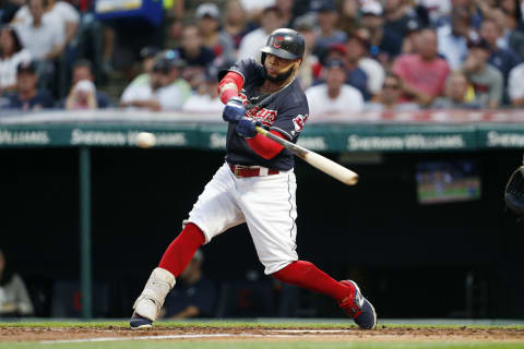 Santana will be the left-handed bat with power to protect Hoskins in the lineup. Photo by David Maxwell/Getty Images.