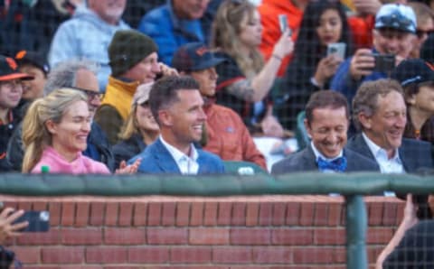 The recently retired Buster Posey at a Giants game. Neville E. Guard-USA TODAY Sports