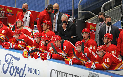 Head coach Darryl Sutter of the Calgary Flames. (Photo by Claus Andersen/Getty Images)