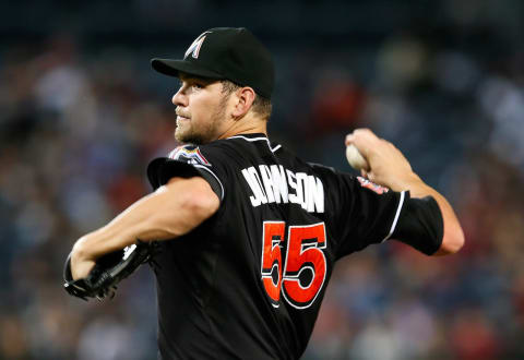 Miami Marlins pitcher Josh Johnson. (Photo by Kevin C. Cox/Getty Images)