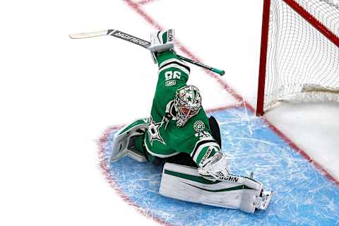 Anton Khudobin #35 of the Dallas Stars (Photo by Bruce Bennett/Getty Images)