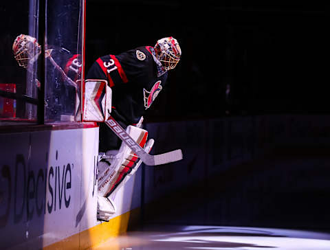 Anton Forsberg #31 of the Ottawa Senators (Photo by Chris Tanouye/Freestyle Photography/Getty Images)