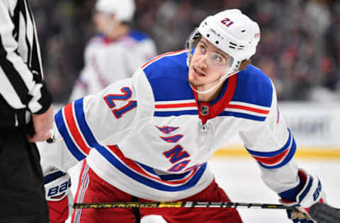 Brett Howden #21 of the New York Rangers. (Photo by Jamie Sabau/NHLI via Getty Images)