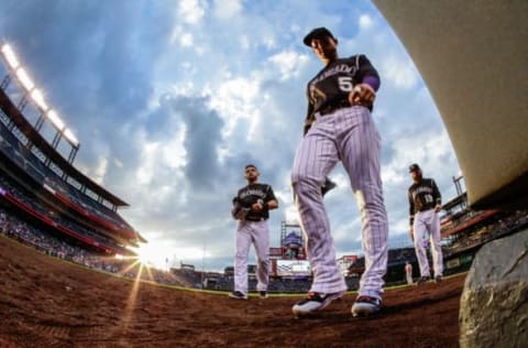 May 31, 2016; Denver, CO, USA; Cargo (5) is just one of the strong outfielders on the Colorado Rockies All-Time 25-Man Roster Mandatory Credit: Isaiah J. Downing-USA TODAY Sports