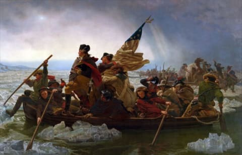 Washington Crossing the Delaware by Emanuel Leutze, 1851.