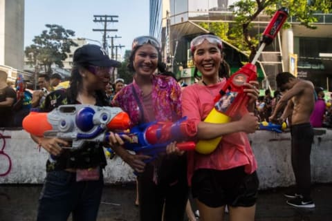 A celebration of Songkran, Thailand's New Year celebration, which is held every April.