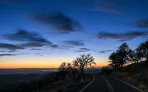 A view of Mt Hamilton Road near the Lick Observatory during sunset in San Jose, California. Lick Observatory is a multi-campus research unit owned and operated by the University of California. Since 1888, Lick has provided UC astronomers with access to world-leading optical-infrared observing equipment. (Photo by Tayfun Coskun/Anadolu Agency via Getty Images)