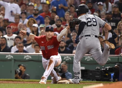 Red Sox first baseman Bobby Dalbec.  Bob DeChiara-USA TODAY Sports