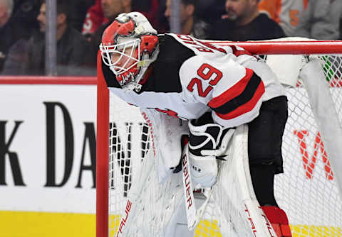 New Jersey Devils goaltender Mackenzie Blackwood (29): Eric Hartline-USA TODAY Sports