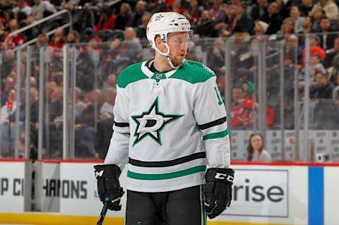 NEWARK, NEW JERSEY – FEBRUARY 01: Radek Faksa #12 of the Dallas Stars in action against the New Jersey Devils at Prudential Center on February 01, 2020 in Newark, New Jersey. The Stars defeated the Devils 3-2 in overtime. (Photo by Jim McIsaac/Getty Images)