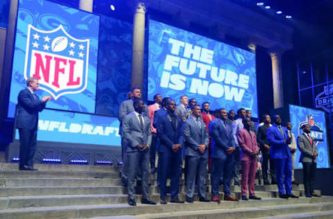 PHILADELPHIA, PA – APRIL 27: NFL Commissioner Roger Goodell and the invited attendees to the 2017 NFL Draft at the NFL Draft Theater on April 27, 2017 in Philadelphia, PA. (Photo by Rich Graessle/Icon Sportswire via Getty Images)