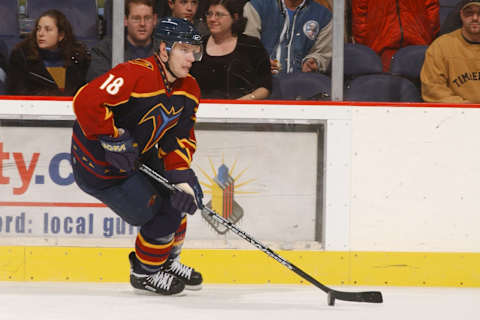 Lubos Bartecko #33 of the Atlanta Thrashers. (Photo by Mitchell Layton/Getty Images)