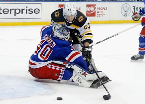 Alexandar Georgiev #40 of the New York Rangers. (Photo by Bruce Bennett/Getty Images)