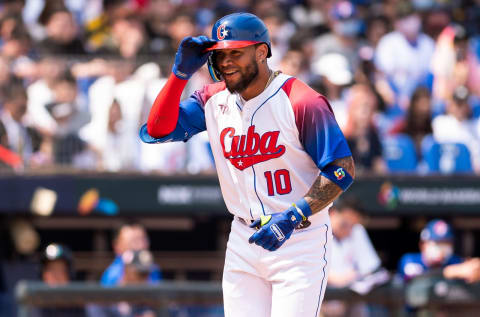 Yoan Moncada homers. (Photo by Yung Chuan Yang/Getty Images)