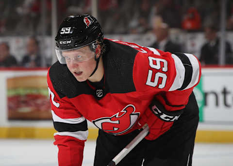 Fabian Zetterlund – New Jersey Devils (Photo by Bruce Bennett/Getty Images)