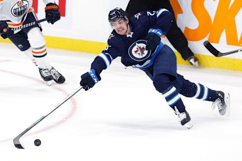 Winnipeg Jets, Michael Eyssimont (23). Mandatory Credit: James Carey Lauder-USA TODAY Sports