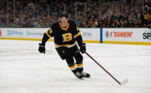 BOSTON, MA – FEBRUARY 21: Jack Studnicka #23 of the Boston Bruins skates against the Colorado Avalanche during the third period at the TD Garden on February 21, 2022, in Boston, Massachusetts. The Bruins won 5-1. (Photo by Richard T Gagnon/Getty Images)