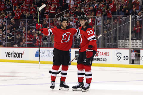 New Jersey Devils defenseman John Marino (6): Ed Mulholland-USA TODAY Sports