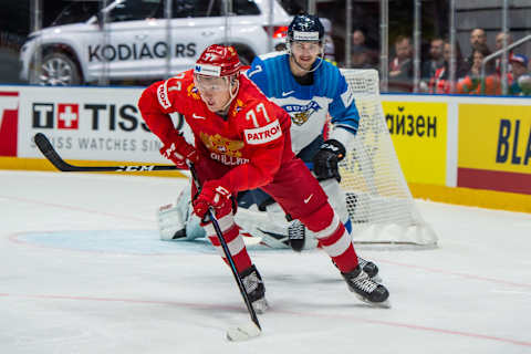 Kirill Kaprizov (77) of Russia. (Photo by RvS.Media/Monika Majer/Getty Images)