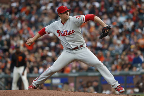 Even if the Phillies add two starters, Eickhoff will be in the rotation. Photo by Stephen Lam/Getty Images.