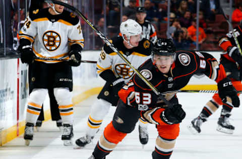 ANAHEIM, CA – NOVEMBER 15: Kevin Roy #63 of the Anaheim Ducks. (Photo by Debora Robinson/NHLI via Getty Images)