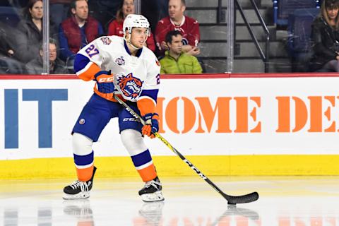 Parker Wotherspoon #27 of the Bridgeport Sound Tigers (Photo by Minas Panagiotakis/Getty Images)