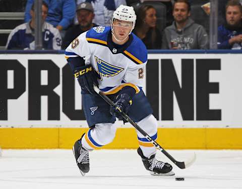 Vince Dunn #29 of the St. Louis Blues (Photo by Claus Andersen/Getty Images)