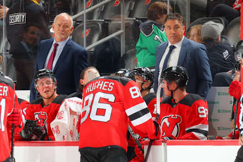 New Jersey Devils head coach Lindy Ruff. (Photo by Rich Graessle/Getty Images)