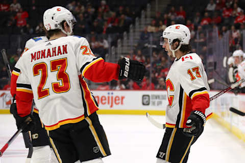 Johnny Gaudreau #13 of the Calgary Flames. (Photo by Gregory Shamus/Getty Images)